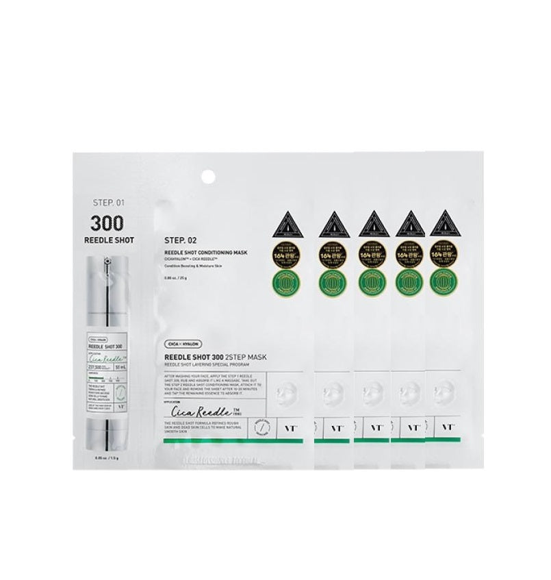 [VT] Reedle Shot 300 2Step Mask Sheet 5ea – Skin Care Masks & Peels by VT l HOLIHOLIC