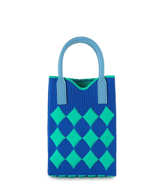 Vivid Square Knit Bag #Small -Holiholic Main image