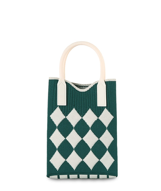 Vivid Square Knit Bag #Small Secondary image