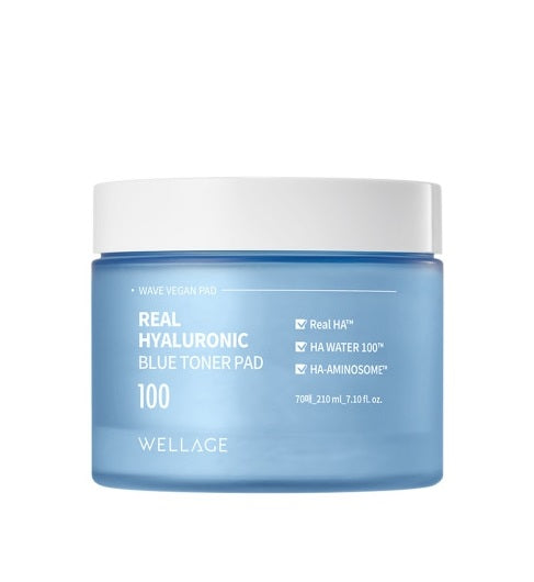 [WELLAGE] Real Hyaluronic Blue Toner Pad 70p-Holiholic Main image