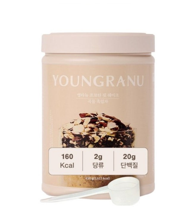 [YOUNGRANU] Protein Fit Shake Jumbo #BLACK MIXED GRAIN-Holiholic Main image