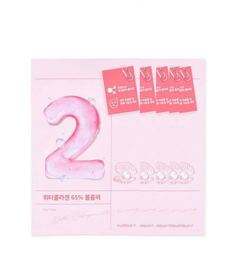 [numbuzin] No. 2 Water Collagen 65% Voluming Mask Sheet 5ea-Holiholic