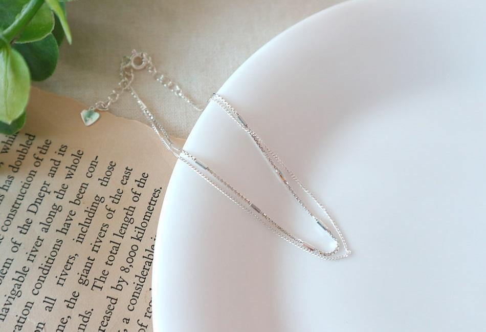 [92.5 Silver] Delicate Silver Anklet - HOLIHOLIC