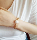 Bold Chain and Pearl Bracelet - HOLIHOLIC
