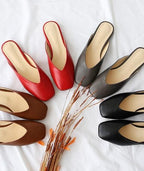 Crayon V cut mules - HOLIHOLIC