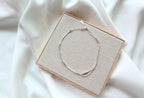 [92.5 Silver] Silver Bar Chain Double Anklet - HOLIHOLIC