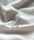 [92.5 Silver] Dot Wave Ring
