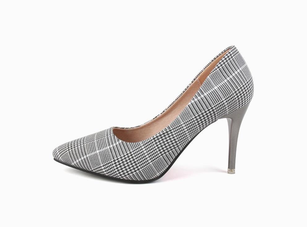 Jessi Classic Plaid Stiletto Heels - HOLIHOLIC