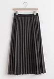 Blended Wool Pleats Skirt - HOLIHOLIC