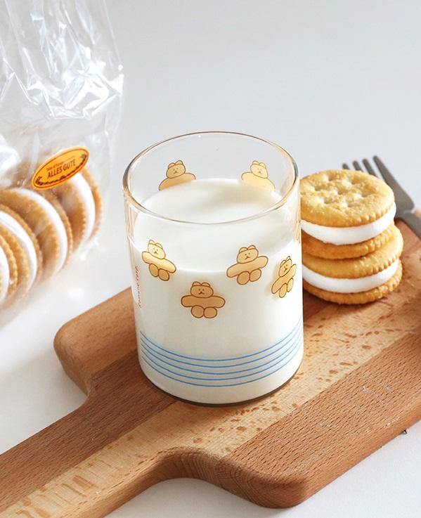 [ROMANE] Cookie Friend Glass Cup - HOLIHOLIC Main image