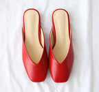 Crayon V cut mules - HOLIHOLIC