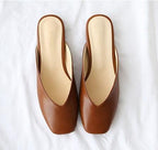 Crayon V cut mules - HOLIHOLIC