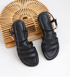 Strap Flat Buckle Sandal - HOLIHOLIC