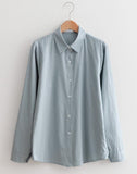 Basic Daily Cotton Shirts – #Sky Blue - HOLIHOLIC