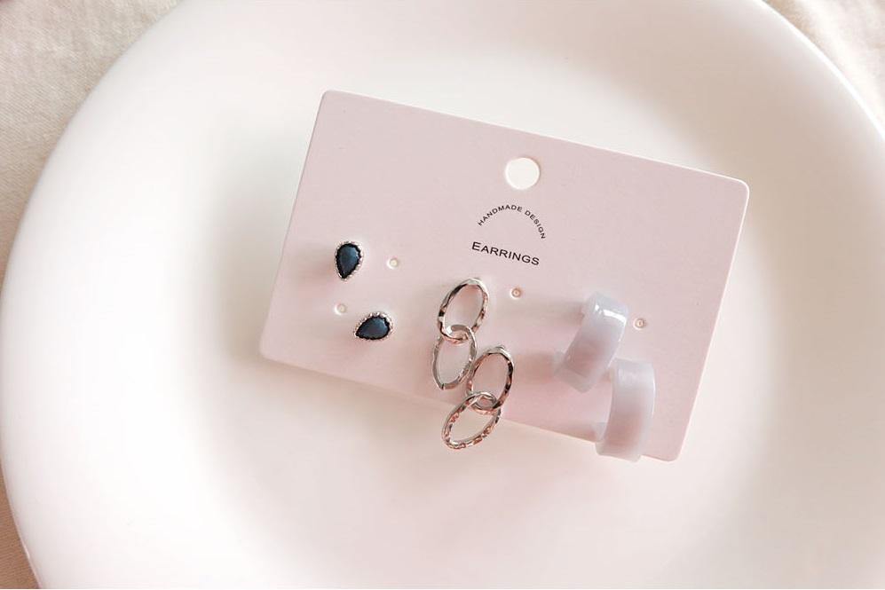 Do Re Mi Earring Set (3sets) - HOLIHOLIC