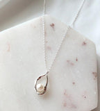 [92.5 Silver] Angel Eyes In Pearl Necklace