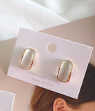 [92.5 Silver] Angel Eyes Stone Earrings - HOLIHOLIC