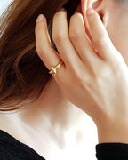 [92.5 Silver] Bold Twist Ring - HOLIHOLIC