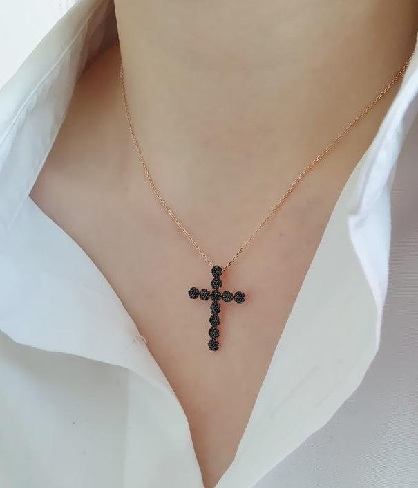 [92.5 Silver] Cross Pendant Necklace Secondary image