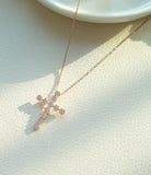 [92.5 Silver] Cross Pendant Necklace - HOLIHOLIC