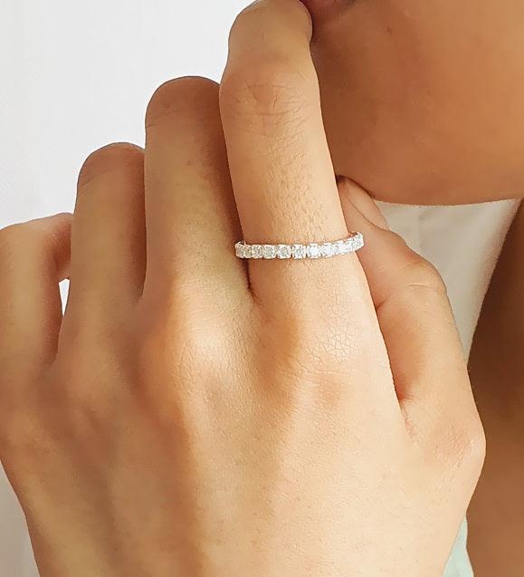[92.5 Silver] Cubic Chain Adjustable Ring Secondary image