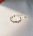 [92.5 Silver] Cubic Chain Adjustable Ring - HOLIHOLIC