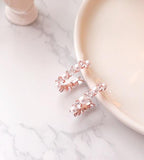 [92.5 Silver] Cubic and Pearl Huggie Hoops - HOLIHOLIC