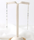 [92.5 Silver] Dot Chain Drop Earrings - HOLIHOLIC
