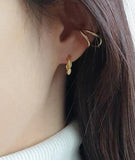 [92.5 Silver] Edge Ring Earrings - HOLIHOLIC