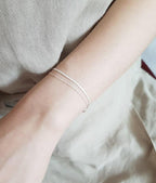 [92.5 Silver] Flair Double Layer Bracelet - HOLIHOLIC