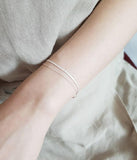 [92.5 Silver] Flair Double Layer Bracelet - HOLIHOLIC