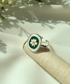 [92.5 Silver] Flower Point Open Ring-Holiholic