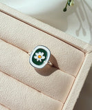 [92.5 Silver] Flower Point Open Ring-Holiholic