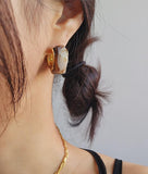 [92.5 Silver] Homaika J-Hoop Earrings - HOLIHOLIC