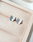 [92.5 Silver] Mini Butterfly Stud Earrings-Holiholic