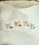 [92.5 Silver] Mini Butterfly Stud Earrings-Holiholic