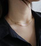 [92.5 Silver] Modern Layered Necklace - HOLIHOLIC