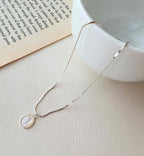 [92.5 Silver] Mother of Pearl Pendant Necklace - HOLIHOLIC