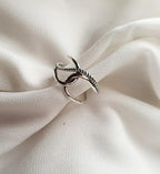[92.5 Silver] Sha Sha Twist Open Ring - HOLIHOLIC