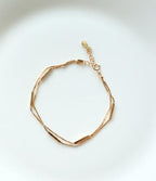 [92.5 Silver] Silver Bar Double Chain Bracelet - HOLIHOLIC