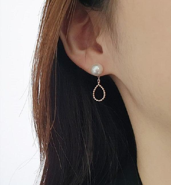 [92.5 Silver] Swarovski Pearl Drop Earring Secondary image