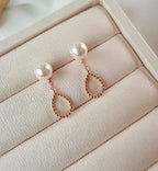 [92.5 Silver] Swarovski Pearl Drop Earring - HOLIHOLIC