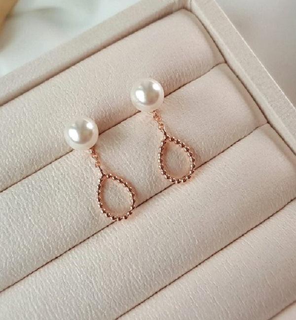 [92.5 Silver] Swarovski Pearl Drop Earring - HOLIHOLIC