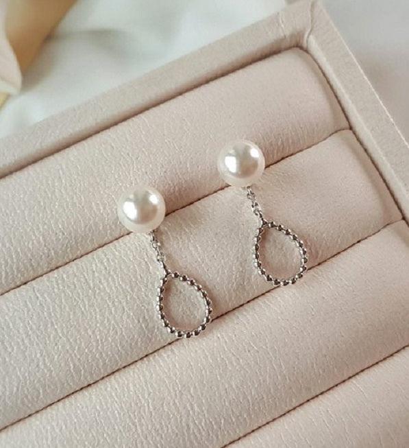 [92.5 Silver] Swarovski Pearl Drop Earring - HOLIHOLIC