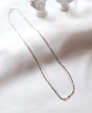 [92.5 Silver] Two Row Silver Necklace - HOLIHOLIC