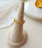[92.5 Silver] Zigzag Heart Open Ring - HOLIHOLIC