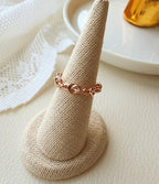 [92.5 Silver] Zigzag Heart Open Ring - HOLIHOLIC