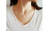 [92.5 Silver] Angel Eyes In Pearl Necklace - HOLIHOLIC