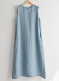 A Line Sleeveless Maxi Dress - HOLIHOLIC