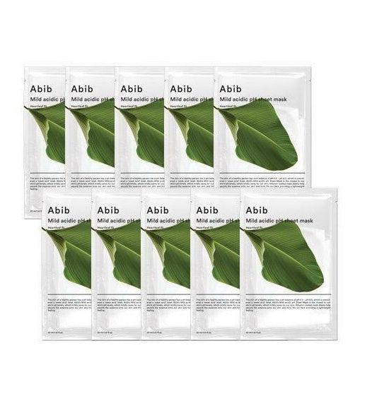 [Abib] Mild Acidic pH Sheet Mask Heartleaf Fit 10 Sheets - HOLIHOLIC